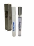 212 Men NYC & AQUA by Carolina Herrera 10ml EDT x 2 Spray  for Men