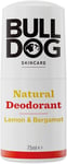 Bulldog Skincare Lemon and Bergamot Roll On Natural Deodorant, 75 ml