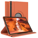 For Samsung Galaxy Tab S9 Case 360°Tablet Case Smart Faux Leather Orange