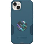 OtterBox Bundle Commuter Series Case for Series Case for iPhone 14 Plus - (Don't BE Blue) + PopSockets PopGrip - (Oil Agate)
