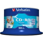 CD-R VERBATIM 700MB Printable 50/FP