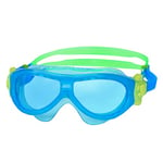 Zoggs Kids' Phantom Mask with UV Protection And Anti-fog Swimming Goggles, Blue/Green/Yellow, 0-6 Years