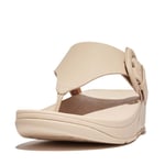 FitFlop Lulu Covered Buckle Stone Beige Ladies Leather Sandal