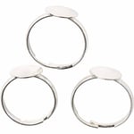 Creativ Fingerring - Försilvrad 3 st
