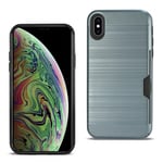 Reiko Wireless iPhone XS Max Slim Armour Hybrid Case With Card Holder In Navy