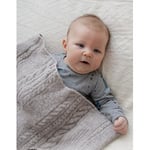 Cosy Twists by DROPS Design - Baby Teppe Strikkeoppskrift 65-80 cm - 65x80cm