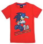 Sonic the hedgehog t-skjorte for barn Rød