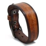 Retro ko-läderarmband enkel mans läderprydnad