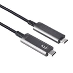 NÖRDIC 10m Aktiv AOC Fiber kabel USB 3.1 Gen2 Type C till 4K 60hz 10Gbps PD60W
