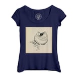 T-Shirt Femme Col Echancré Enfant Coquillage Illustration Conte Dessin
