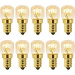 Sats av 10 saltlampor 15W glödlampa varmvit för ugn, kylskåp, saltlampa, grillugnar 2,25 cm