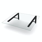 designtak entrétak easy collection delta console svart - clear glass 6+6mm 1500x1200mm