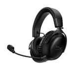 HyperX Cloud III Wireless – Gaming headset for PC, PS5, PS4, up to 120-hour Battery, 2.4GHz Wireless, 53mm angled drivers, Memory foam, Durable Frame, 10mm microphone, Black.