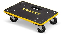 Stanley Chariot à Roulettes MS572 - Capacité de Charge jusqu'à 200KG - Chariot de Transport - 45 x 30 x 13.5 CM - Plastique - Noir/Jaune