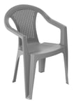 Argos Home Resin Rattan Effect Stacking Garden Chair - Grey Light