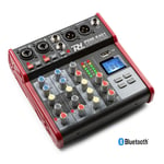 PDM-X401 Small PA Microphone Mixing Desk, Bluetooth, USB MP3 Player, 4 Channel