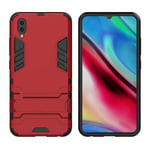 Mipcase Rugged Protective Back Cover for Vivo Y93, Multifunctional Trible Layer Phone Case Slim Cover Rigid PC Shell + soft Rubber TPU Bumper + Elastic Air Bag with Invisible Support (Red)