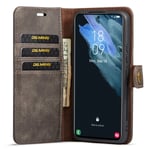 DG.MING Samsung Galaxy S24 Plus Plånboksfodral med avtagbart skal, brun