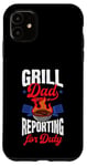 Coque pour iPhone 11 Grill Dad se présente au travail, le 4 juillet, papa, blague