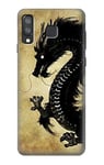 Black Dragon Painting Case Cover For Samsung Galaxy A8 Star, A9 Star