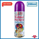 Temporary Party Hen Stag Nights Fancy Dress Colour Hair Spray Purple 200ml