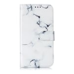iPhone 11 - Mönstrat läderfodral / plånbok Vit