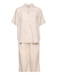 Arianna Lyocell/Viscose Jacquard Dot Pajama Set Pyjamas Beige Lexington Home
