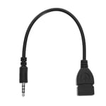 3.5mm Male to USB 2.0 Female Car AUX Stereo Audio Adapter Cable