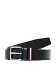 Jack & Jones Leather Belt - Black, Black, Size 90, Men
