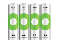 GP Batterier ReCyko Uppladdningsbart AA-batteri NiMH 2600 mAh 1,2 V 4 st