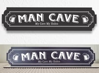 Man Cave svart skylt - Man Caveskylt med stativbasen 35x80cm beer, home bar