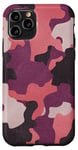 iPhone 11 Pro Pink Vintage Camo Realistic Worn Out Effect Case