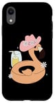 iPhone XR Flamingo Floatie Beach Summer Vibes Palm Trees Tropical Case