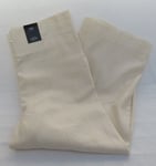 LADIES MARKS AND SPENCER OYSTER LINEN RICH STRAIGHT TROUSERS SIZE 16