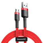Baseus Cafule Kabel USB til Micro 1.5A, 2m - Rød