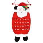 Christmas Decorations Santa Christmas Advent Calendar 2020, 3D Felt Haning Advent Calendar Reusable Countdown to Christmas Calendar for Kids