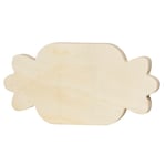 Träfigur karamell – höjd 8,5 cm, bredd 16,5 cm, tjocklek 1,7 cm