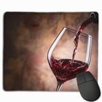 Red Wine Splash Area Mouse Pad with Stitched Edge Computer Mouse Pad with Non-Slip Rubber Base for Computers Laptop PC Gmaing Work Mouse Pad