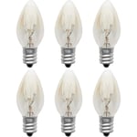 6 delar Glödlampa E12 Glödlampa 220v 10w C7 Tips Bubble E12 Liten Skruv Saltlampa, Nattlampa Med Glödlampa För Saltlampa, Glödlampa Tu