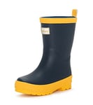 Hatley Classic Rain Boot, Unisex Kids' Classic Wellington Rain Boots, Navy & Yellow, 7 UK (24 EU)