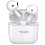 TOZO A3 Ecouteurs Bluetooth Sans Fil, Casque Bluetooth 5.3 Sans Fil Semi-Intra-Auriculaires, Réduction du Bruit Des Appels Numériques, Etui de Chargement avec Touche de Réinitialisation Détection Hall
