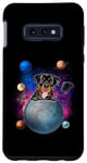 Coque pour Galaxy S10e Rottweiler On The Moon Galaxy Funny Dog In Space Puppy Lover