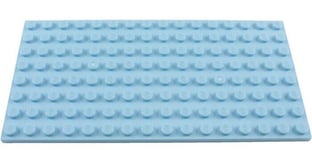LEGO 8x16 LIGHT BLUE Base Plate Baseplate - 8x16 STUDS (PINS)  - Brand New