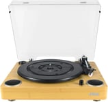 JAM Sound Turntable Player, Vinyl Record Player, Built-In Dual Stereo Speakers,