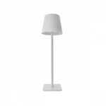 Bordslampa Stolpe vit med USB-laddare
