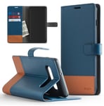 Ringke Plånbok 2in1 Läder Telefonväska och Handväska med Kortplatshållare Samsung Galaxy S10 - Blå