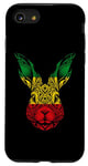 Coque pour iPhone SE (2020) / 7 / 8 Lapin tribal Lapin Ornement Mignon Rasta Tatouage Dread Design