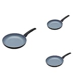 MasterClass 3pc Ceramic Non-Stick Eco Frying Pan Set with 3X Induction-Safe Frying Pans, 24cm, 26cm and 28cm