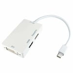 3 in1 Mini DisplayPort to HDMI DVI DP Adapter Cable for MacBook Pro Air iMac