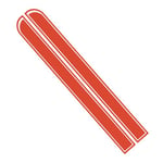 Ambiance Sticker Capot de Voiture Stripe, Autocollant Racing Body Side Stripe Decal, Toit Jupe Pare-chocs Stripe Decal Vinyle, Modifié Stripe Decal Car Décor Rouge Couquelicot - 1 Paire de 129 x 24 cm